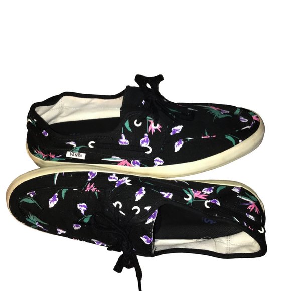 SOLD    VANS Surf Siders Chauffeur Floral Print Mens 10 NWOT - Picture 2 of 6
